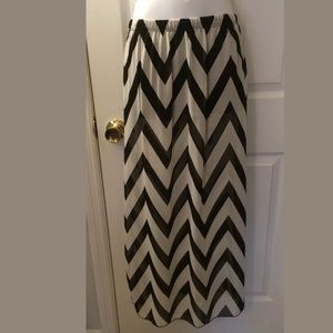 Mos Mosh Hopi Chevron Stitch Pull On Skirt Black main image 0